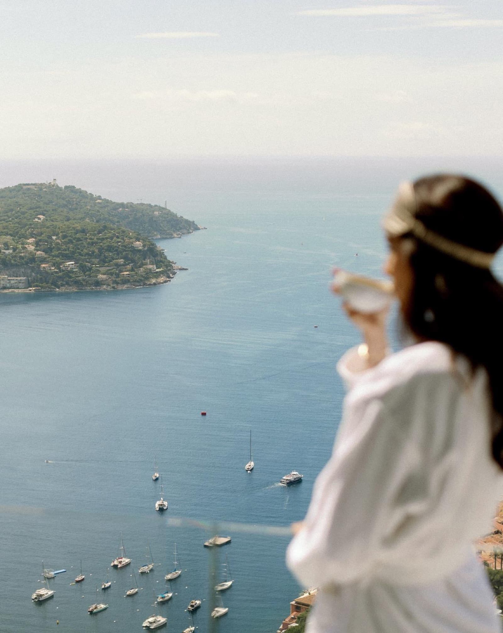 View over Saint-Jean-Cap-Ferrat from the heights of Villefranche-sur-Mer