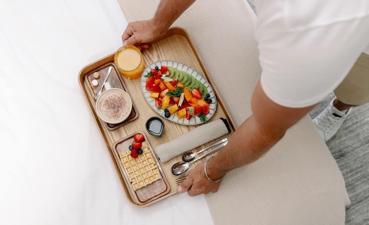 Breakfast served in the bedroom