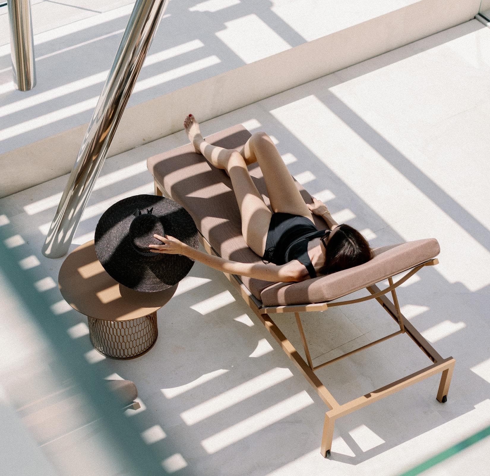 Relaxation lounger in the wellness area